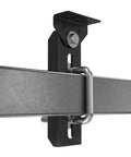 Rock Solid Universal 4 Pcs 8 Inch Boat Trailer Bunk Brackets With Swivel Top U Bolt Kit For Pontoon And Jet Hulls close-up view of bracket with u bolt attachment.