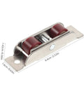 12 Pack Rock Solid Sliding Door And Window Sash Pulleys Featuring Double Wheel Rollers, stainless steel double wheel roller, 6.4cm size.