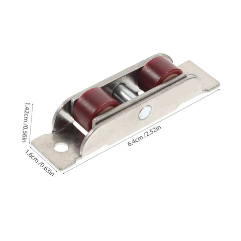 12 Pack Rock Solid Sliding Door And Window Sash Pulleys Featuring Double Wheel Rollers, stainless steel double wheel roller, 6.4cm size.