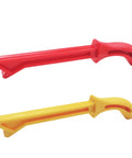 Two Pack Table Saw Push Sticks For Safe Woodworking, Heavy Duty Push Blocks in Red and Yellow, Improves Control and Reduces Kickback