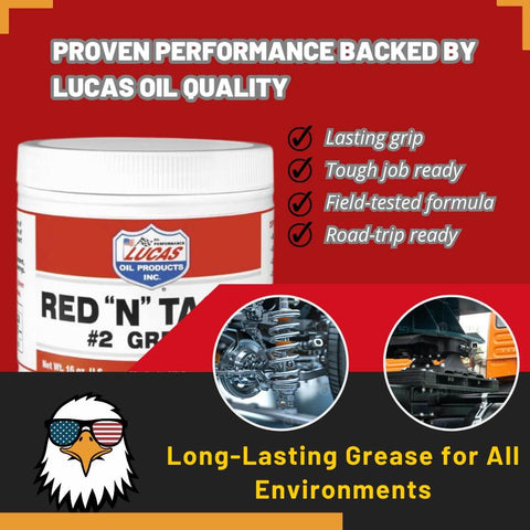 Red N Tacky Grease 1 Pound 2 Pack Heavy Duty Lithium Grease Waterproof High Temp For Trailer Bearings Farm And Auto Use Built To Stand Up To Wet Conditions Marine Ready For Outdoor Tough Jobs