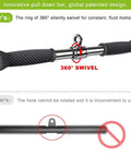Rotating Straight Bar Attachment for Cable Machines, 18 Inch with 360 Degree Swivel and Non Slip Rubber Handle
