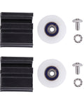22mm Greenhouse Door Wheel Replacement Kit For Sliding Doors, Super Smooth Roller Set shown with wheels, tracks, screws