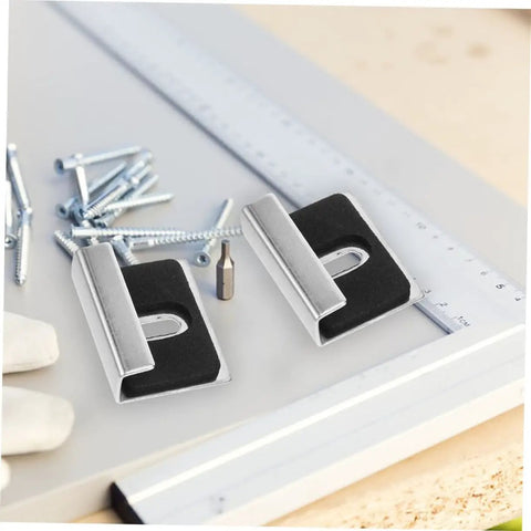 Mirror Clip Hardware Set For Frameless Mirrors And Tile Walls, Metal Wall Bracket Clips, Frameless Mirror Hanging Kit To Level Up Your Home Decor And Greenhouse Setup