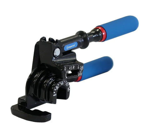 Triple Head 180 Degree Tube Bender With Roto Lok Indexing Handle for precise bending and integrated markings.