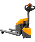 Apollolift Emergency Stop Button Switch Red Replacement Part For Electric Pallet Jack A1029 A1030 Models on forklift with orange color.