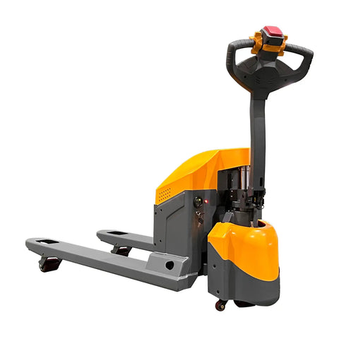 Apollolift Emergency Stop Button Switch Red Replacement Part For Electric Pallet Jack A1029 A1030 Models on forklift with orange color.