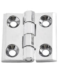 Concealed Rotating Cabinet Door Hinge Heavy Duty Zinc Alloy Butt Hinge, Silver, 40x40MM, with screw holes visible