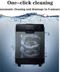 Top Tier Counter Top Ice Maker Delivers Sixty One Pounds Daily with automatic cleaning and drainage feature in 5 minutes.