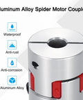 Aluminum Shaft Coupler 6mm To 6mm Flexible Spider Coupling L25mm X D20mm, waterproof and anti-rust features for 3D printers and CNC routers