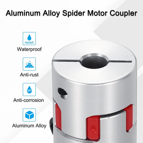 Aluminum Shaft Coupler 6mm To 6mm Flexible Spider Coupling L25mm X D20mm, waterproof and anti-rust features for 3D printers and CNC routers