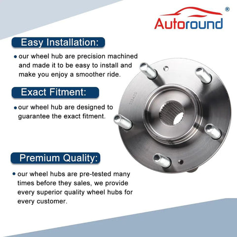 Front Or Rear Wheel Bearing And Hub Assembly For Hyundai And Kia 2017 2023 Elantra Forte Kona Ioniq Niro Seltos Veloster With ABS 5 Lug