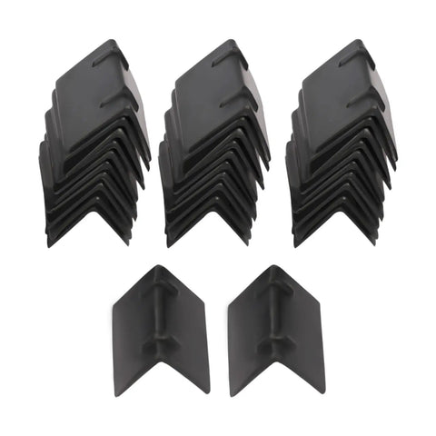 Black plastic corner protectors for Banding Strapping Kit with Tensioner and Sealer, Heavy Duty Industrial Grade.
