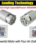 Boost Your Ride On With A 24V RS555 Motor Upgrade, 40000RPM, 23T Pinion, four-hole heatsink, pure copper windings, side view