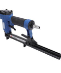 20 Gauge Pneumatic Brad Nailer 1/4 to 1/2 Inch Nails Aluminum Alloy Construction for Trim Work with ergonomic handle.