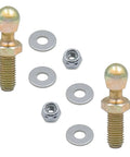 Throttle Lever Stud For Steel Carburetor Linkage 2 Pack Durable Cadmium Plated Fitment For Carbs And Throttle Bodies Replacement Parts For Hot Rods And Custom Builds, 2 studs with washers and lock nuts