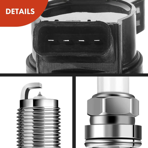 Ignition Coil Pack And Iridium Spark Plugs For Toyota Camry RAV4 Sienna 2.5L 2.7L L4 Four Pack Replacement Plug Details