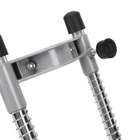 Close-up of adjustable screws on Handheld Portable Drill Guides With 90 Degree Precision Jig Attachments For Angled Or Straight Holes