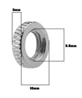 Presta Valve Core Lock Ring Nuts Set 10 Pack Durable Metal Lock Rings For Presta Valves And Bicycle Inner Tubes Rust Resistant 5mm Inner Diameter