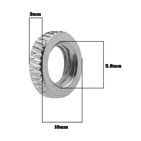 Presta Valve Core Lock Ring Nuts Set 10 Pack Durable Metal Lock Rings For Presta Valves And Bicycle Inner Tubes Rust Resistant 5mm Inner Diameter