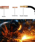24 Pack Mig Welding Gun Replacement Kit with Nozzles Diffusers and 0.035 Inch Tips for MigMax and OmniPRO welding