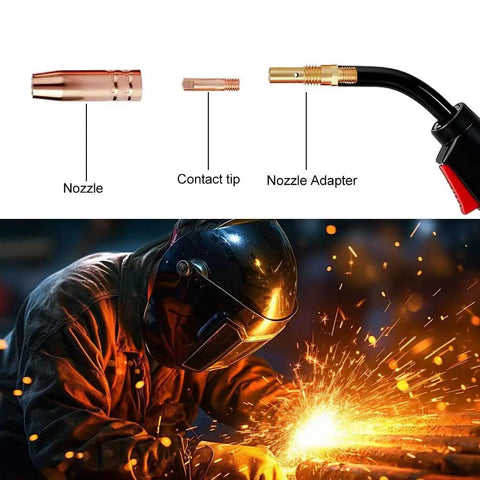 24 Pack Mig Welding Gun Replacement Kit with Nozzles Diffusers and 0.035 Inch Tips for MigMax and OmniPRO welding