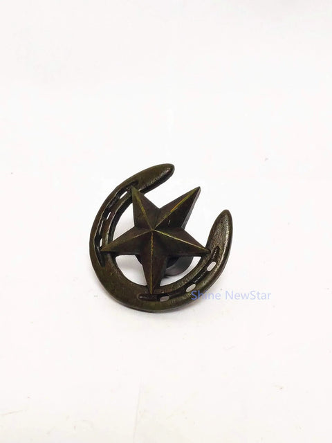 Western Cowboy Horseshoe Hand Painted Resin Cabinet Knobs And Drawer Pulls Set Of 6 For Country Kitchen Decor Rustic Home Hardware