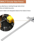 Premium Quality Straight Shooter Rip Fence Replacement 381091-00 No Sweat Table Saw Guide Rail For Dewalt Delta DC390K DW936 DC300 DCS391B Workshop Solution mounted on a circular saw.