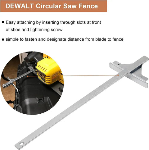 Premium Quality Straight Shooter Rip Fence Replacement 381091-00 No Sweat Table Saw Guide Rail For Dewalt Delta DC390K DW936 DC300 DCS391B Workshop Solution mounted on a circular saw.