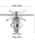 Slick No Sweat Portable Pitcher Rinser For Home Bars And Restaurants Heavy Duty Stainless Steel Splash Cup Washer dimensions and design.