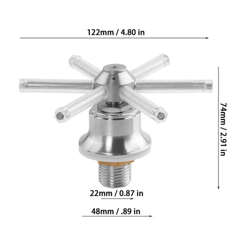 Slick No Sweat Portable Pitcher Rinser For Home Bars And Restaurants Heavy Duty Stainless Steel Splash Cup Washer dimensions and design.