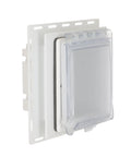 Built Tough Heavy Duty 1-Gang Recessed Weatherproof In-Use Outlet Cover 6-In-1 Nonmetallic Design White Enclosure