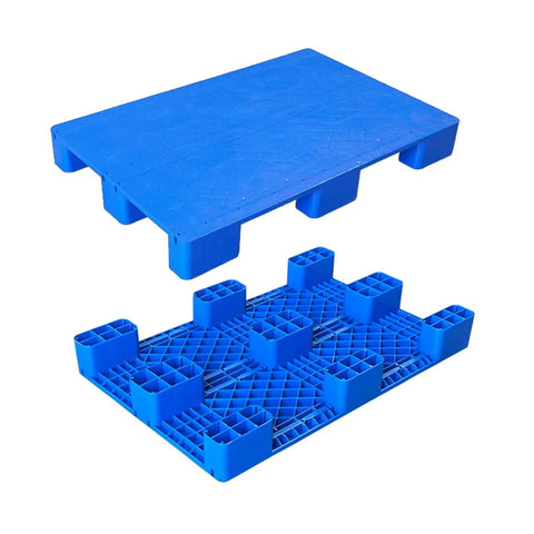 Heavy Duty Blue Plastic Pallet For Industrial Storage And Logistics Workhorse HDPE One Piece Pallet With Heat And Cold Resistance