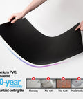Bending demonstration of 12 Pack Smooth Drop Ceiling Tiles 2x2 Feet Fire Rated Waterproof Reusable Premium PVC No Sag Or Breakage