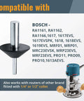 PowerTec router centering pin and cone with metal shaft and black conical collar, fits Bosch router bases.