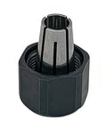 Close-up of Beefy 1/4 Inch Router Collet Kit With Self Releasing Chuck and Locking Nut for Replacing 48-66 Series Collets