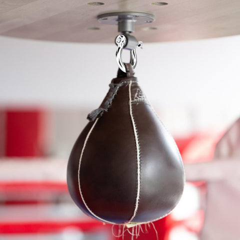 Beefy One Quarter Inch D Ring Shackles In Grade 304 Stainless Steel With Screw Pin suspending a boxing speed bag