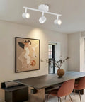 Arcfox 24W Three Light LED Track Lighting Kit With Dimmable Rotatable Heads 3000K Warm White ETL listed in modern dining room