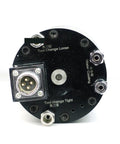 Rock Solid 3500W BT30 CNC Router Spindle Motor rear view detailing tool change and water cooling connections.