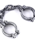 Plastic Halloween Shackles On Chain Handcuff Prop For Dope Costume Decor And Photo Ops Lightweight Cuffs With A 4 Inch Diameter And 32 Inch Chain Perfect For Parties Haunt Sets And Themed Events