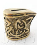 Finger Guard Bolster And Pommel Knife Handle Set For Custom Blade Making, hand cast bronze pommel with detailed design