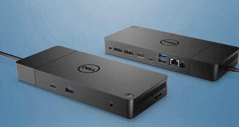 Rock Solid Dual Usb C Laptop Docking Station Slick Power Data Hub Plug And Play Setup Built For Smooth Daily Workflows rear and top views.