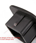 Close-up of 2 Inch Tow Receiver Hitch Cover Plug Cap Black Durable 2x2 Receiver Tube Plug That Stays Put And Goes On Easy Fits Toyota