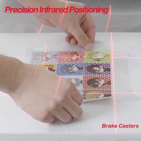 16x24 Inch Dual Station Pneumatic Heat Press with infrared laser positioning for precise DTF sublimation transfer alignment