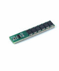 Absolute Knockout 1S 15A 3.7V Li Ion Battery Protection Board Dead Simple 6MOS BMS Module side view, detailed components.