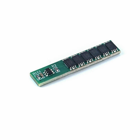 Absolute Knockout 1S 15A 3.7V Li Ion Battery Protection Board Dead Simple 6MOS BMS Module side view, detailed components.