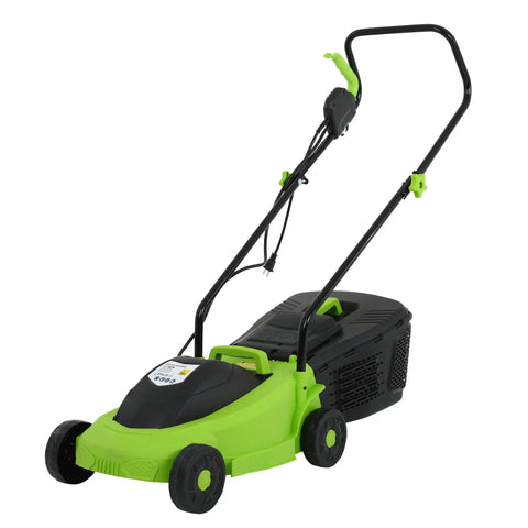 Corded Electric Lawn Mower 12 Amp Grass Cutter With Dethatcher 13 Inch Cutting Deck And Collection Bag lightweight easy start
