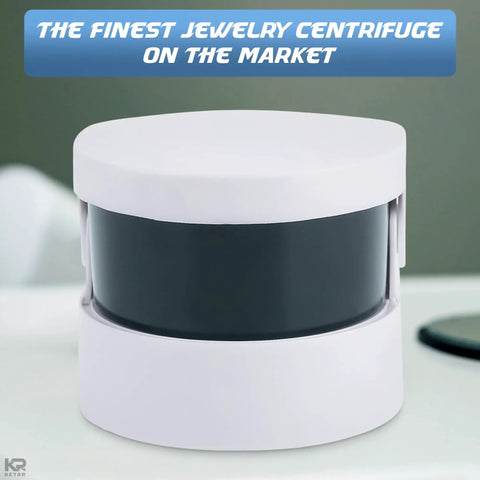 Cordless Jewelry And Denture Cleaner white plastic unit shown front view for rings, dentures, and coins