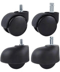 Five Pack Furniture Casters, Smooth Rolling Chair Wheels With Universal Stem, Damping Rotation, Heavy Duty Swivel