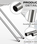 Hicarer 2-pack 316 stainless steel tubing, side view, 1 in OD, 16 ga, 48 in long.